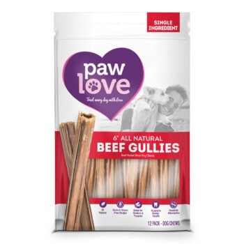 Pawlve Beef Gullet Stick Chews (6 packs of 12 each)